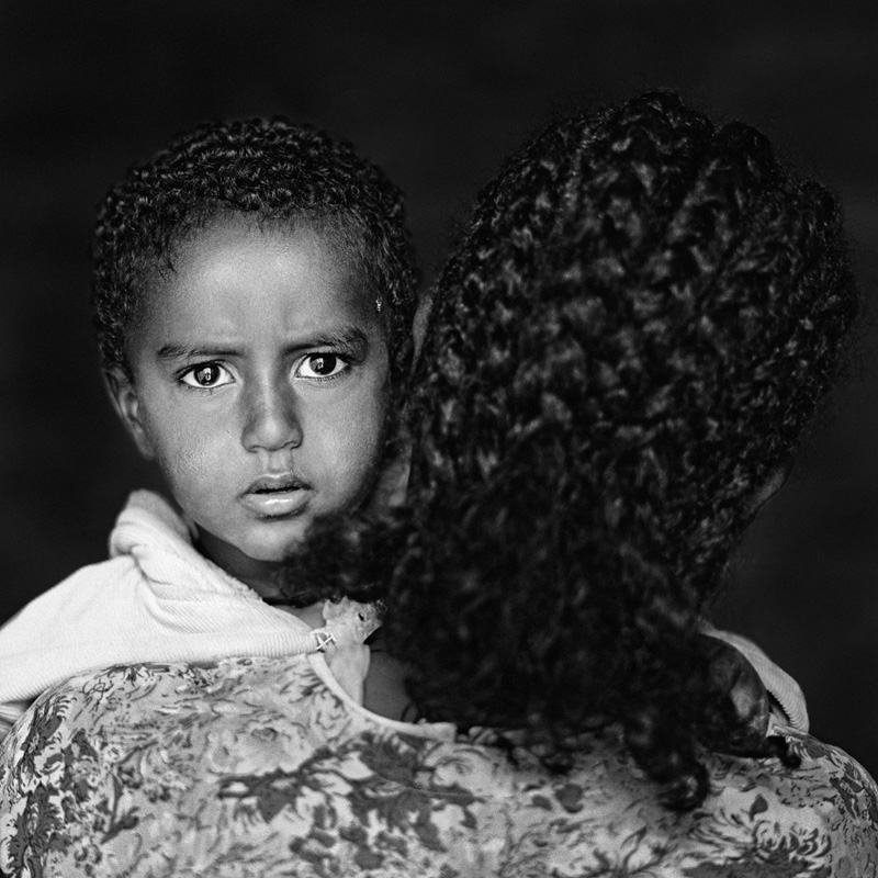 © Christine Turnauer, Madin Aregawe with her son, Geralta, Ethiopia, 2011, Coal pigment print
